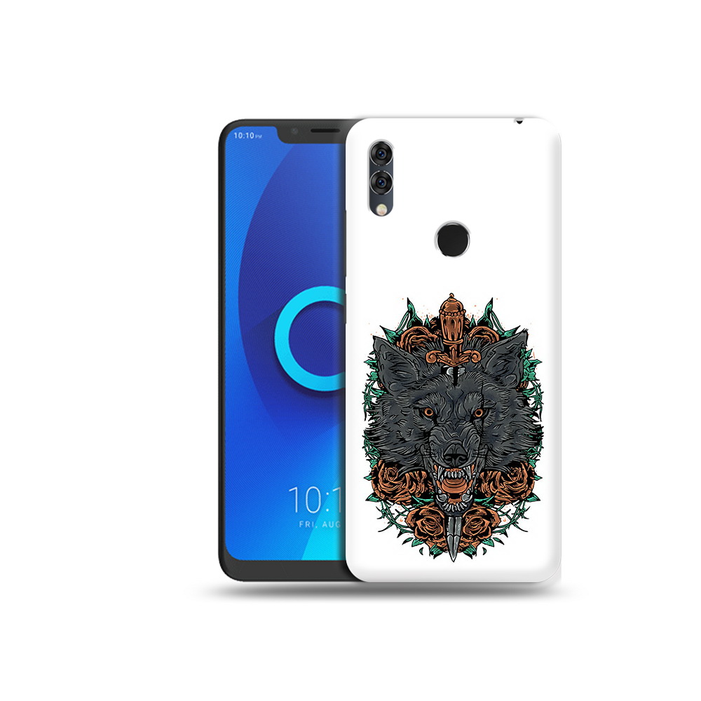 

Чехол MyPads Tocco для Alcatel 5V красивый злой волк, Прозрачный, Tocco