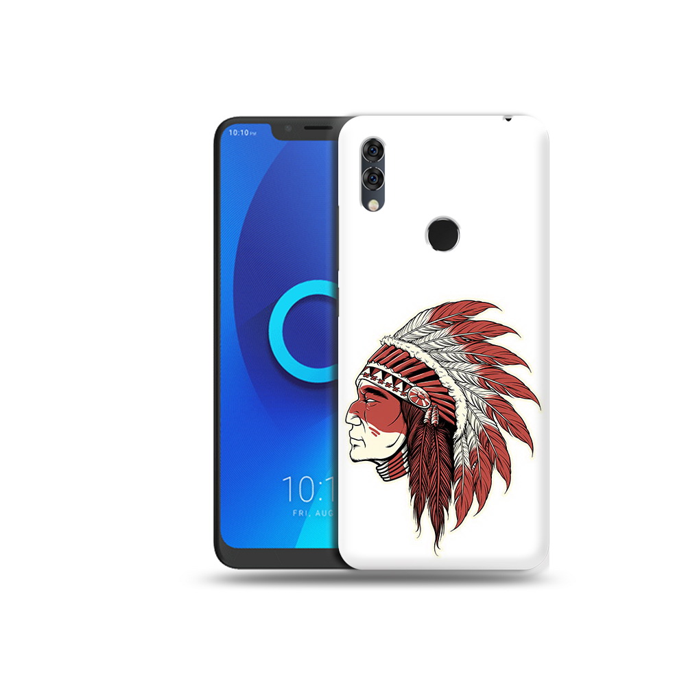 Чехол MyPads Tocco для Alcatel 5V красный индеец