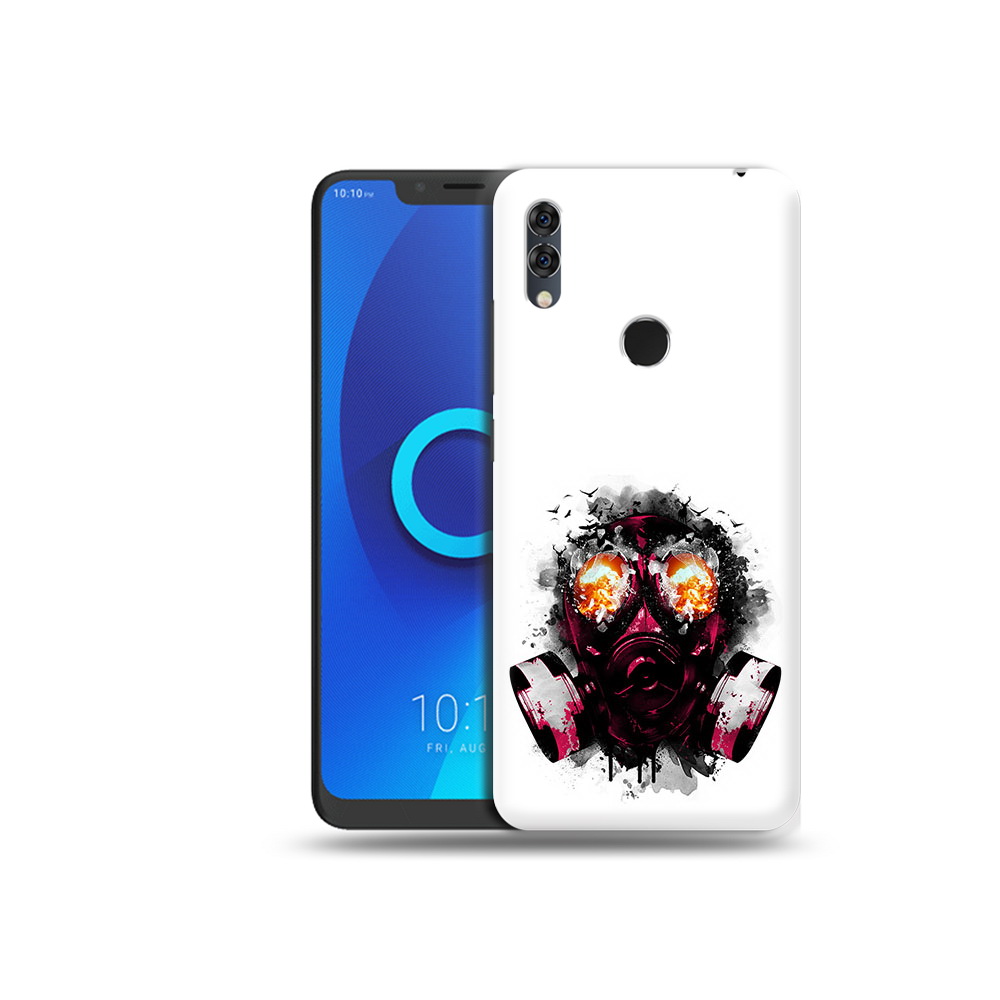 

Чехол MyPads Tocco для Alcatel 5V красный противогаз, Прозрачный, Tocco