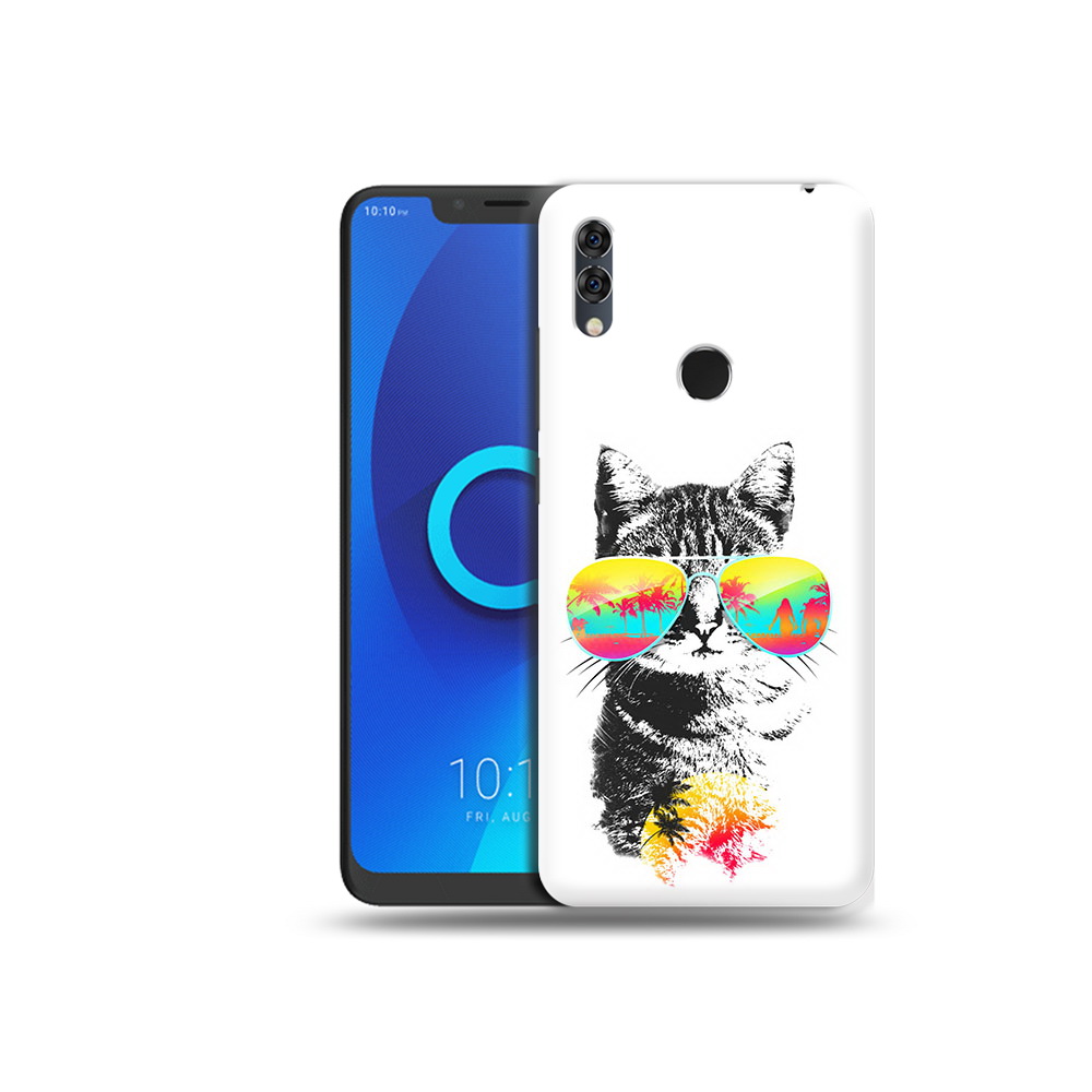 

Чехол MyPads Tocco для Alcatel 5V крутой кот, Прозрачный, Tocco