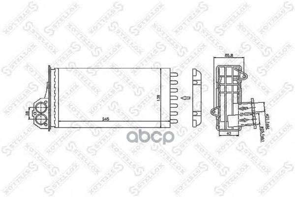 

10-35047-Sx Радиатор Печки Peugeot 206 1.1-2.0Hdi 98> Stellox 1035047sx