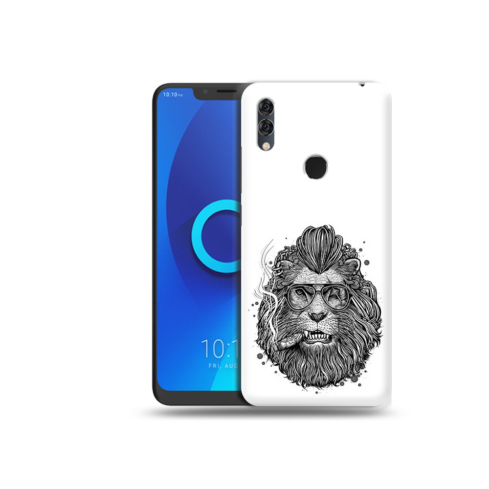

Чехол MyPads Tocco для Alcatel 5V курящий лев, Прозрачный, Tocco