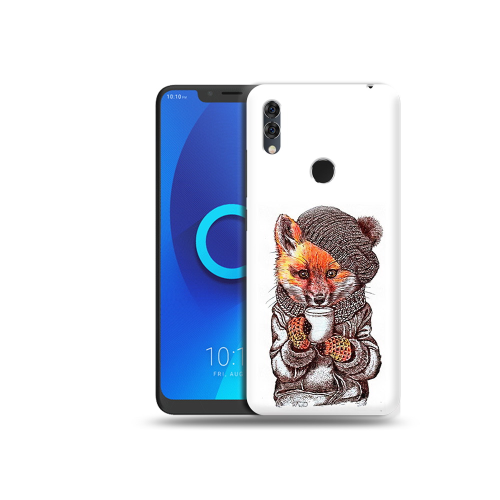 

Чехол MyPads Tocco для Alcatel 5V лиса в шапке, Tocco