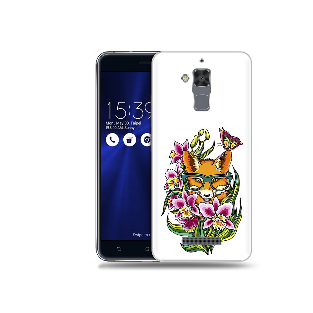 

Чехол MyPads Tocco для Asus ZenFone 3 Max (ZC520TL) Лиса в цветах, Прозрачный, Tocco