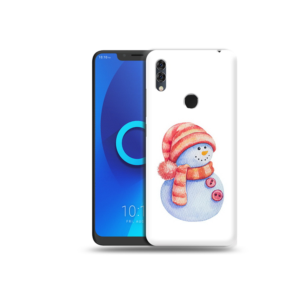 

Чехол MyPads Tocco для Alcatel 5V Веселый снеговик, Прозрачный, Tocco