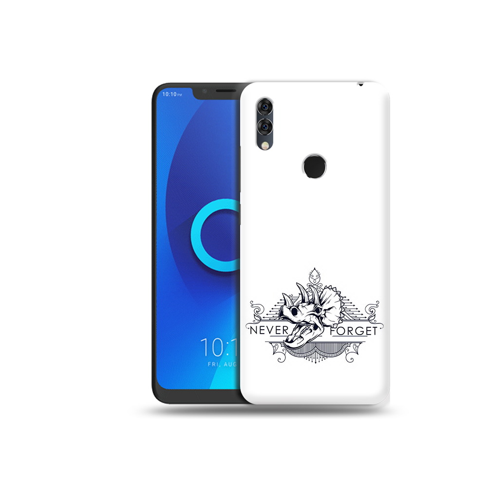

Чехол MyPads Tocco для Alcatel 5V логотип носорога никогда не забуду, Прозрачный, Tocco