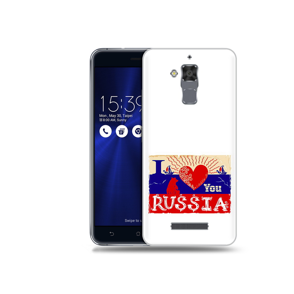 

Чехол MyPads Tocco для Asus ZenFone 3 Max (ZC520TL) Люблю Россию, Прозрачный, Tocco