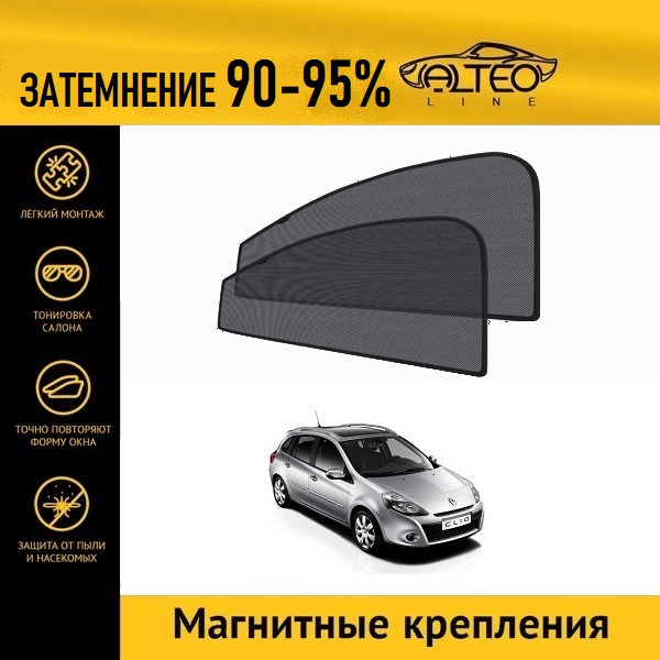 

Автошторки ALTEO на Renault Clio 3 рестайлинг (2009-2013) универсал