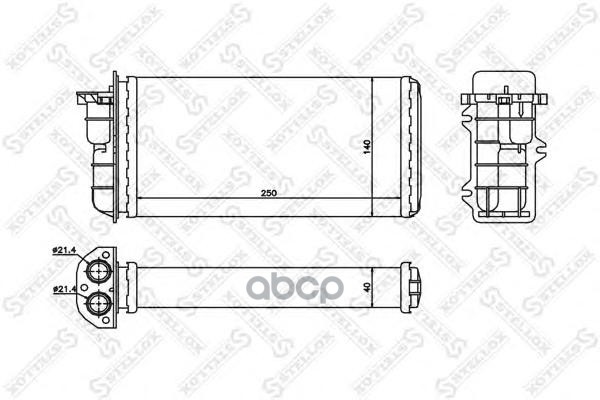 фото 10-35008-sx радиатор печки fiat bravo/marea/multipla all 95> stellox