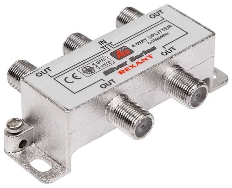 

Антенный разветвитель Rexant TV - F-plug Silver Series 06-0047-C, Silver Series