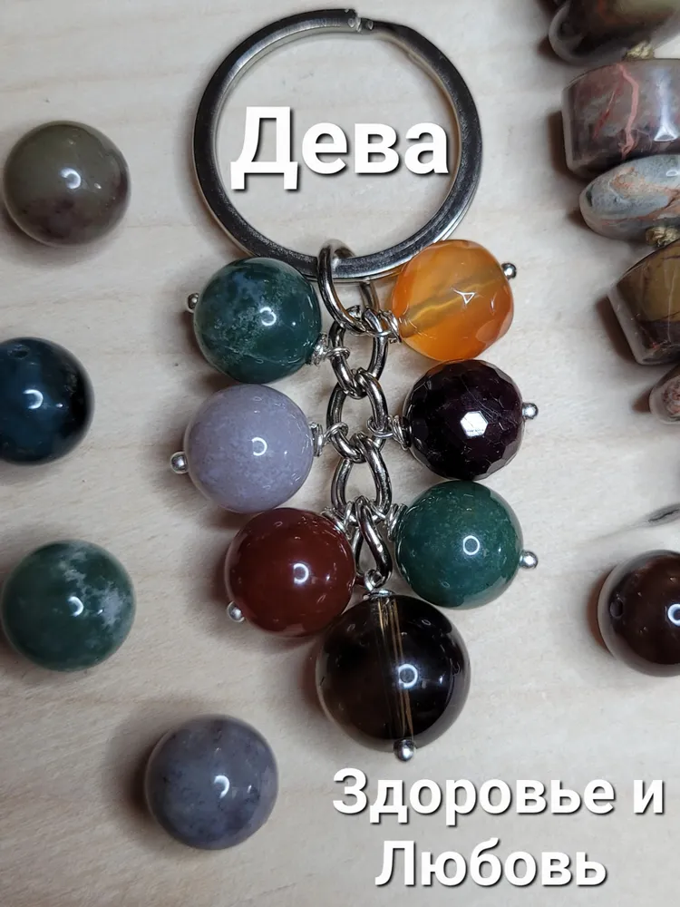 

Брелок унисекс Temerdash 7 камней дева, Разноцветный, 7 камней