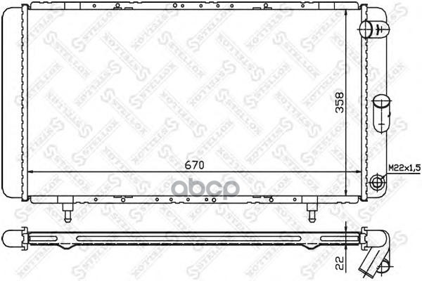 

10-25233-Sx Радиатор Системы Охлаждения Renault R21 1.7-2.1Td 84>