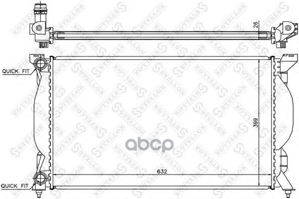 

10-25334-Sx Радиатор Системы Охлаждения Audi A4 1.6/1.8/2.0 00-04