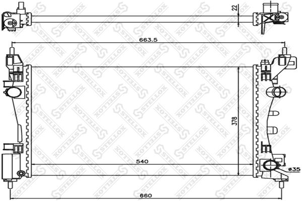 

10-25404-Sx Радиатор Системы Охлаждения Opel Corsa D 1.0-1.4I 06>