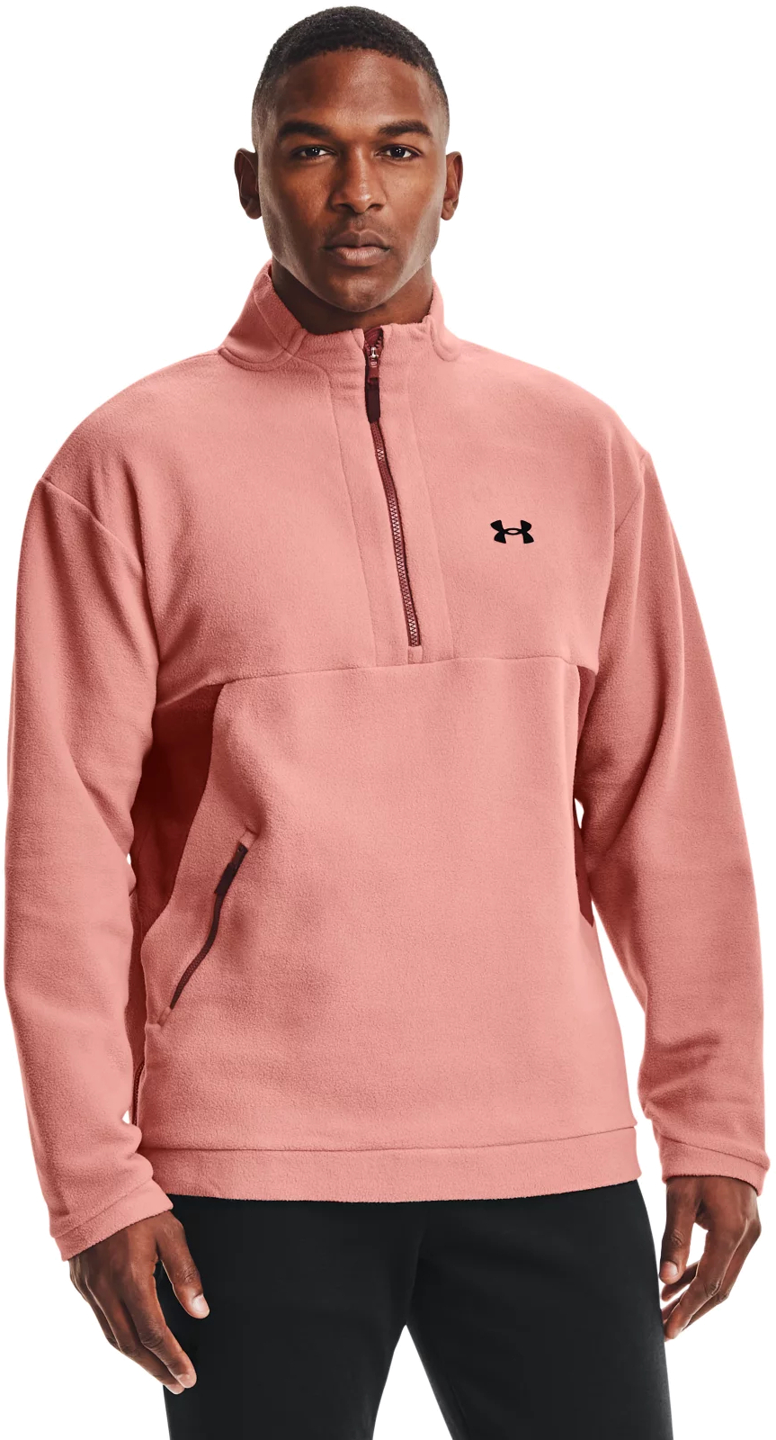 Толстовка мужская Under Armour Recover Fleece 1/4 Zip розовая XL