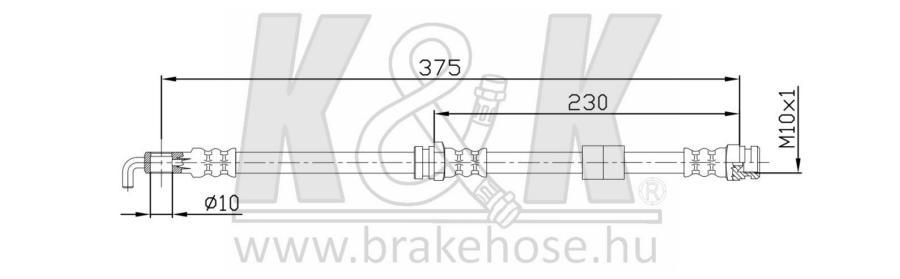 

Шланг Тормозной Передн Mazda: 323 F Vi 1.4 00- K&K FT4064