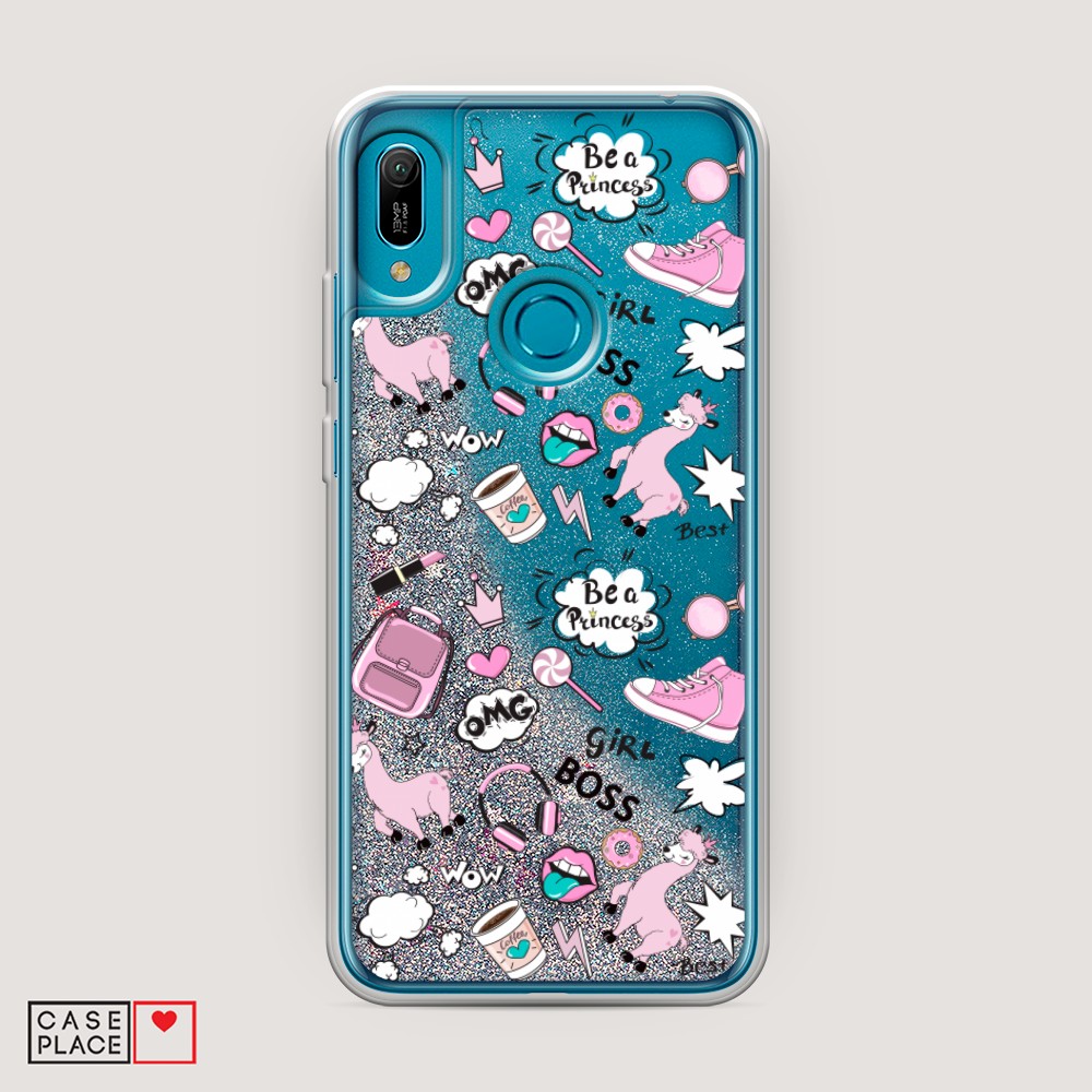 

Чехол Awog на Huawei Y6 2019/Honor 8a/8a Pro/Y6s "Стильная лама", Разноцветный, 68691-1