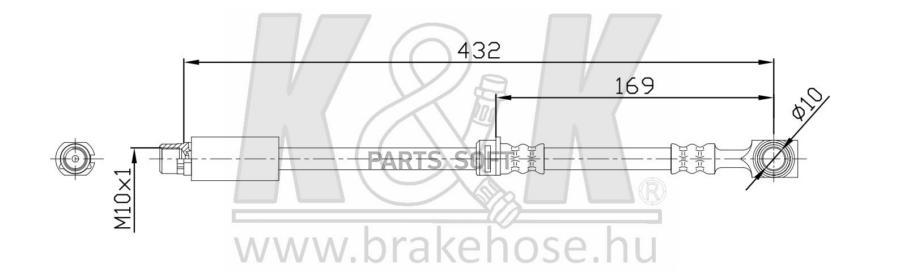 

Шланг Тормозной Передн Opel: Astra/Zafira 05- K&K FT5194