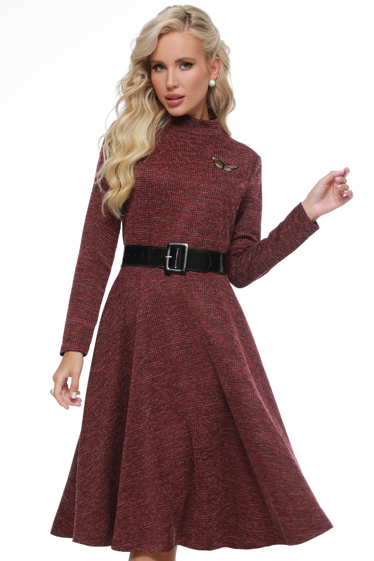 

Платье женское DStrend 0380 бордовое 50 RU, Бордовый, 0380