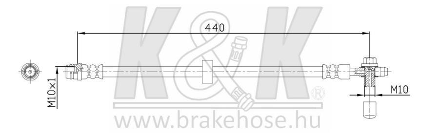 

Шланг Тормозной Передн Audi: A3 (8l) 1.6-1.8t 96- K&K FT6210