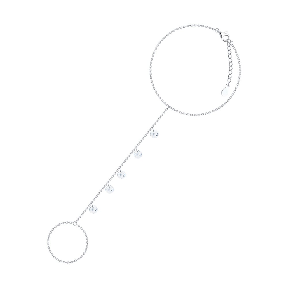 

Браслет из серебра р.  SOKOLOV 94051223-91, фианит, 94051223-91