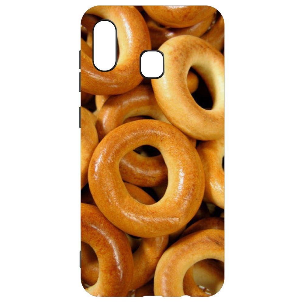 

Чехол-накладка Krutoff Soft Case Сушки для Samsung Galaxy A20 (A205), Черный