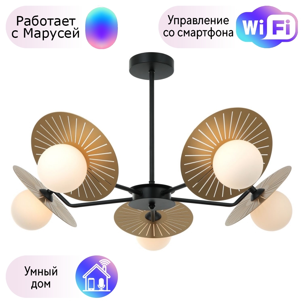 

Подвесная люстра Favourite Sonnenblume с поддержкой Маруся 2356-5P-М