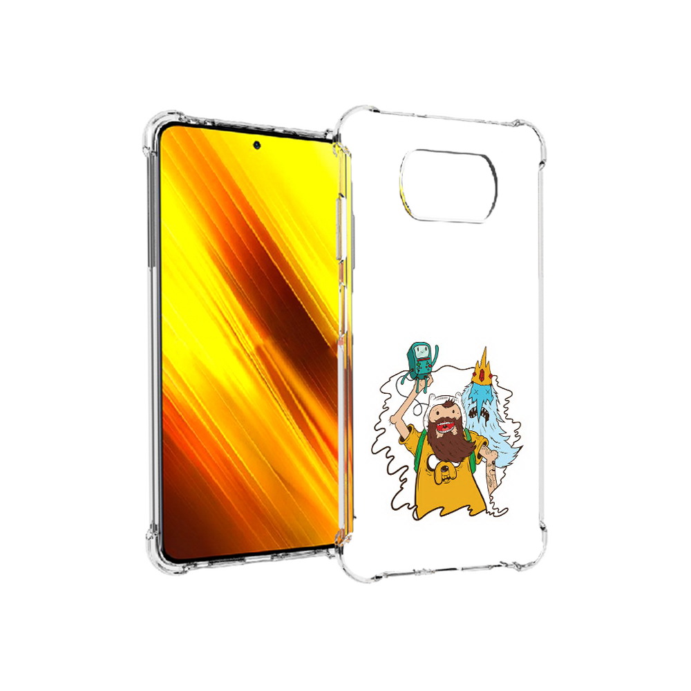 

Чехол MyPads Tocco для Xiaomi Poco X3 время приключений старый Финн (PT154881.262.279), Прозрачный, Tocco