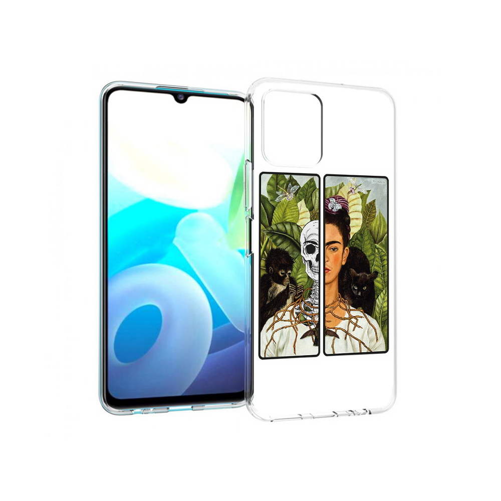 

Чехол MyPads Tocco для Vivo Y15s сдвоенная картинка девушка скелет (PT224456.390.595), Прозрачный, Tocco