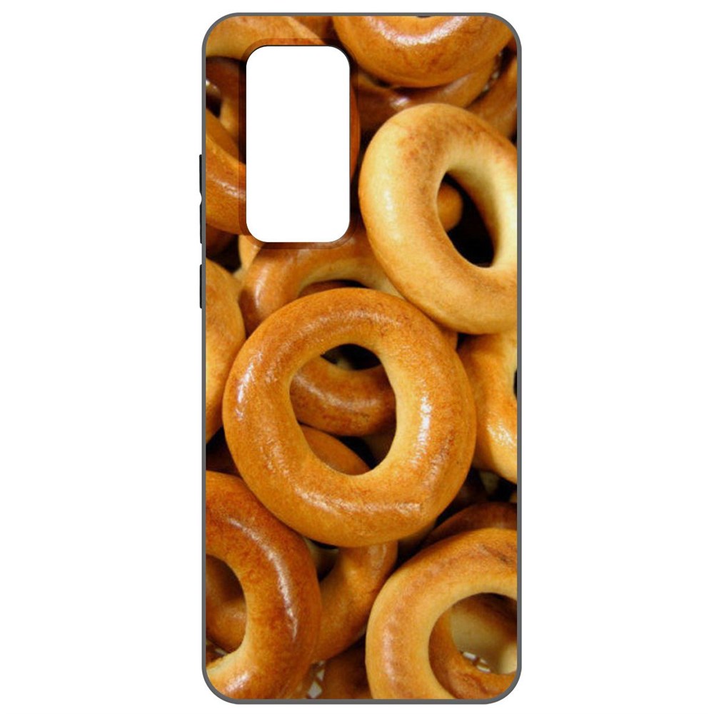

Чехол-накладка Krutoff Soft Case Сушки для Huawei P40, Черный