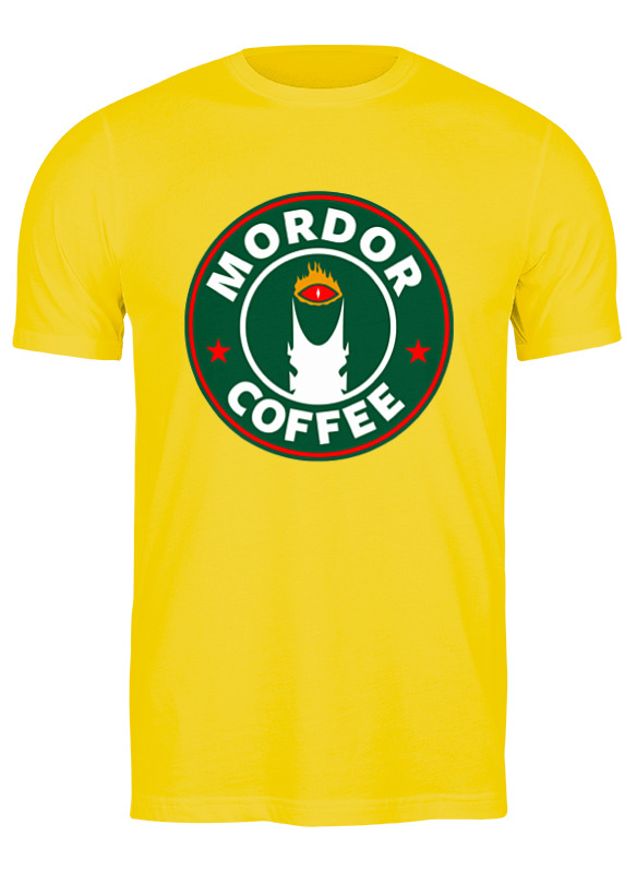 

Футболка мужская Printio Mordor coffee желтая S, Желтый, Mordor coffee
