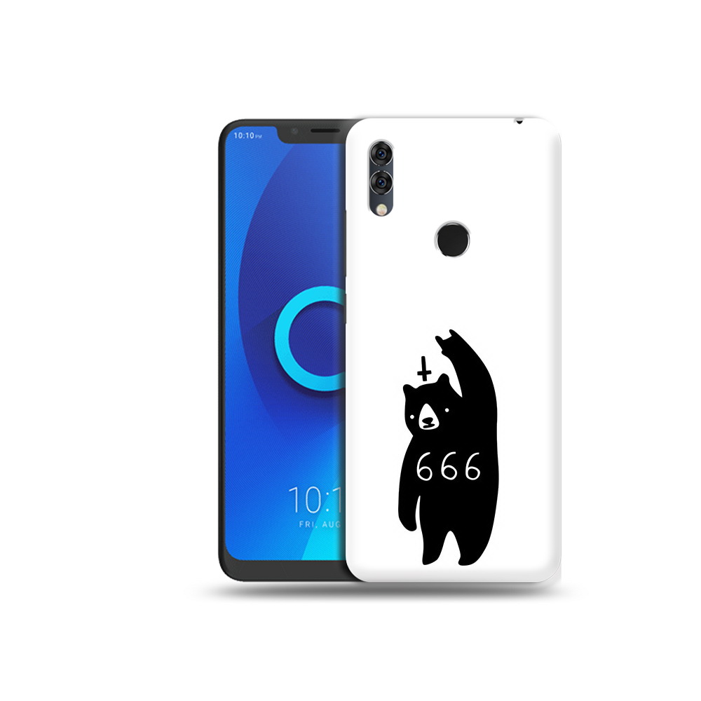 

Чехол MyPads Tocco для Alcatel 5V медведь 666, Прозрачный, Tocco