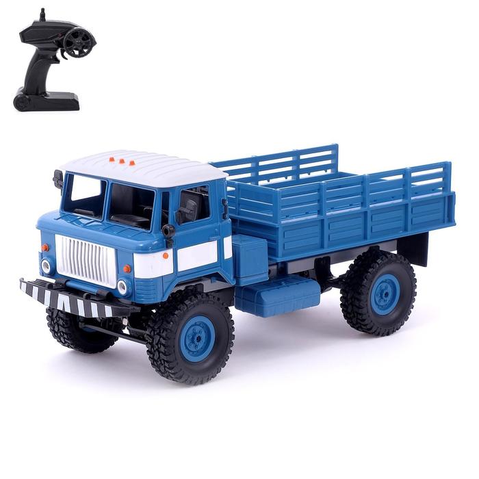 Грузовик радиоуправляемый «Газон», полный привод 4WD, работает от аккумулятора, цвет синий грузовик радиоуправляемый газон полный привод 4wd работает от аккумулятора зелёный