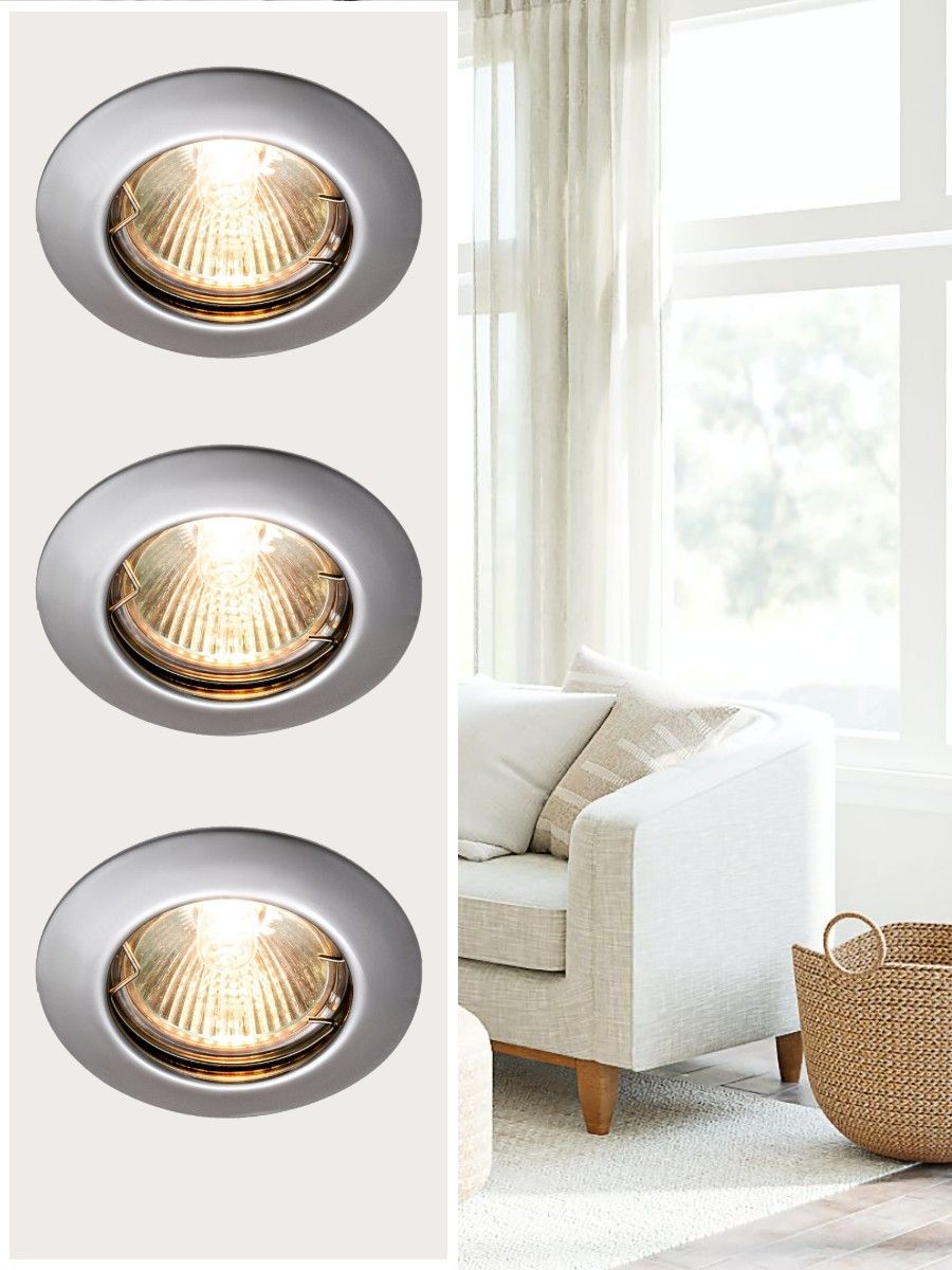 

Встраиваемый светильник Max Light Cast 72 CHR ML комплект 3 шт, Cast