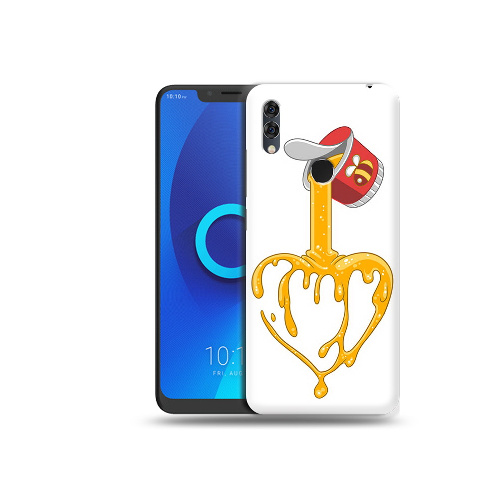 

Чехол MyPads Tocco для Alcatel 5V медовое сердце, Прозрачный, Tocco