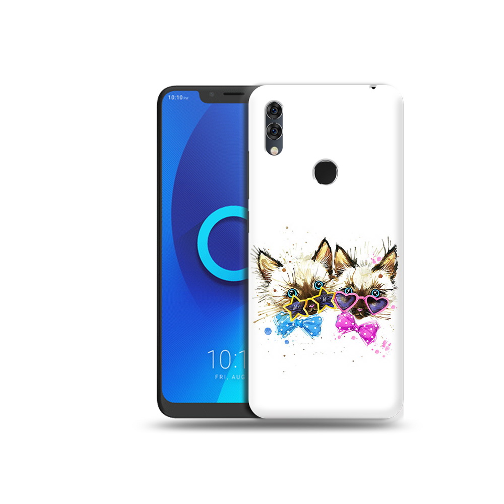 

Чехол MyPads Tocco для Alcatel 5V милые котята, Прозрачный, Tocco