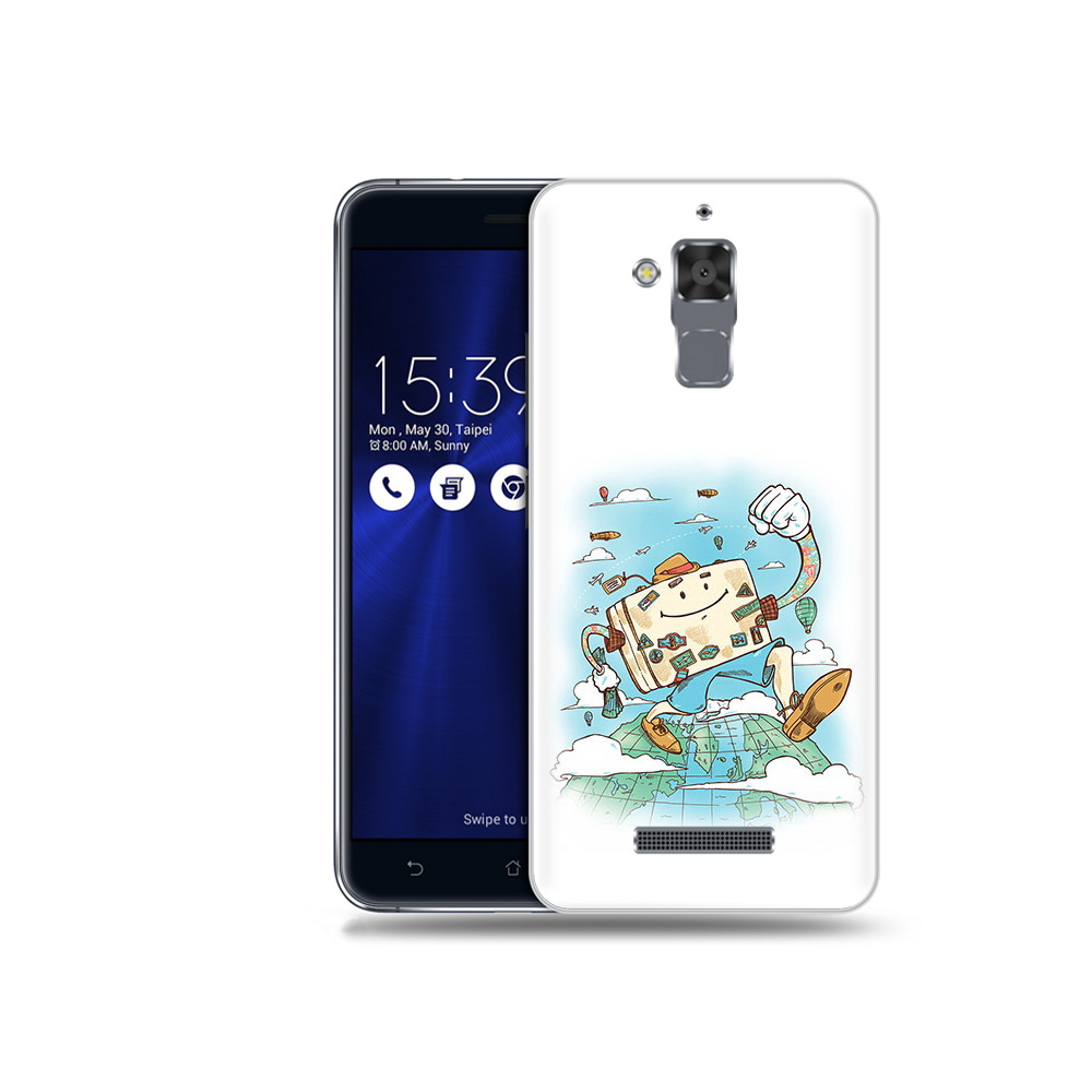 

Чехол MyPads Tocco для Asus ZenFone 3 Max (ZC520TL) Счастливый чемодан, Прозрачный, Tocco