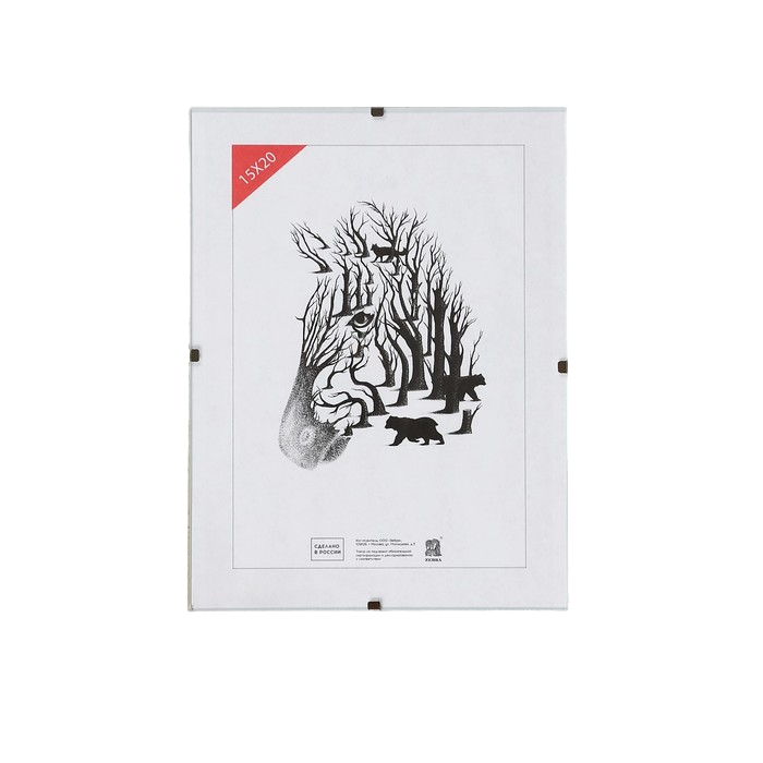 

Zebra Фоторамка 15Х20 см КЛИП стекло, Прозрачный
