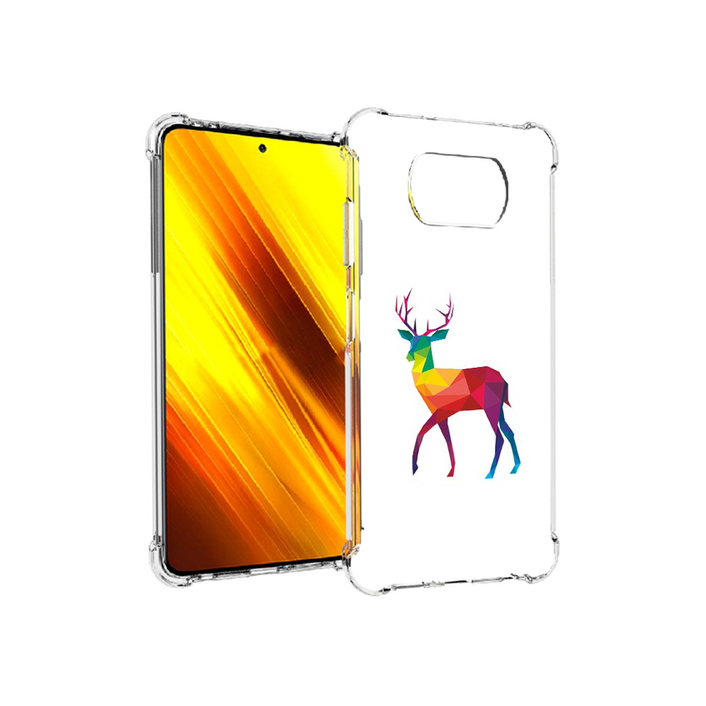 

Чехол MyPads Tocco для Xiaomi Poco X3 геометрический олень (PT154881.262.286), Прозрачный, Tocco