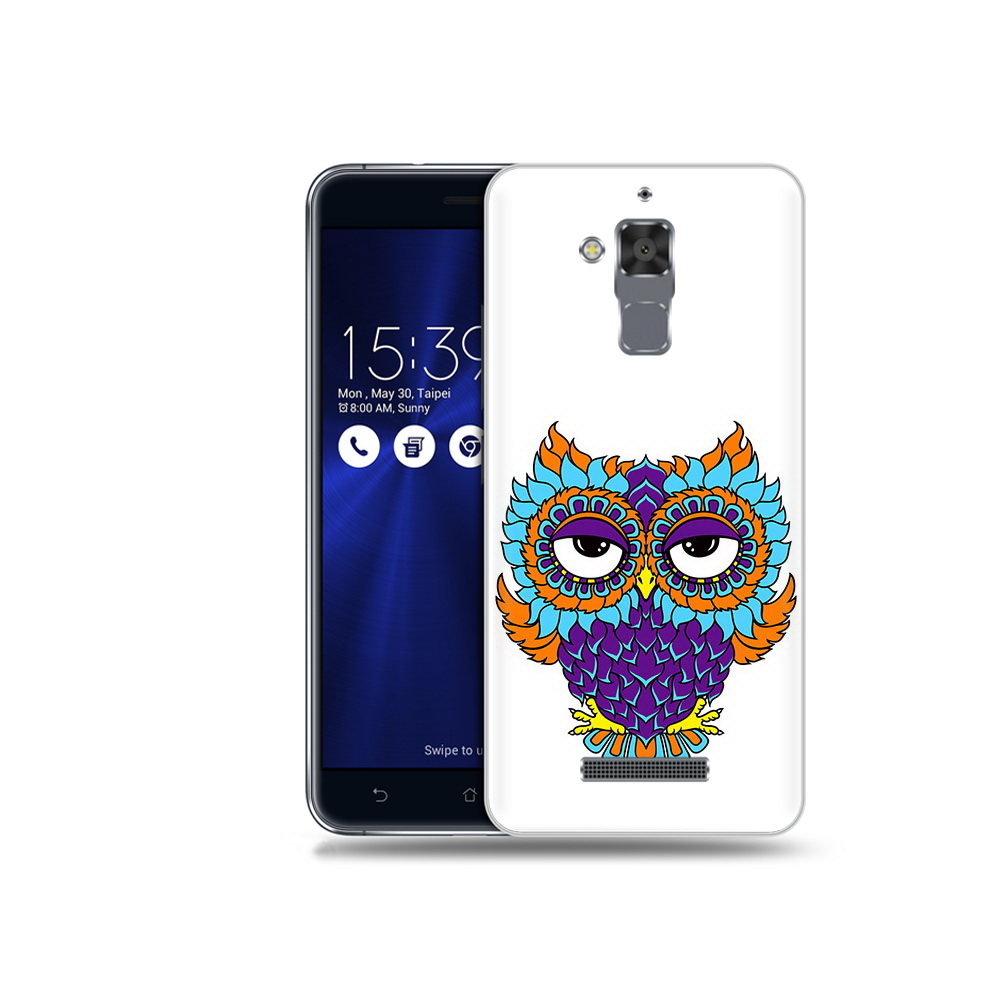 

Чехол MyPads Tocco для Asus ZenFone 3 Max (ZC520TL) Цветная сова, Прозрачный, Tocco