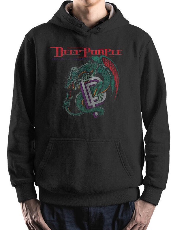 

Худи мужское Dream Shirts Deep Purple черное 46 RU, Deep Purple