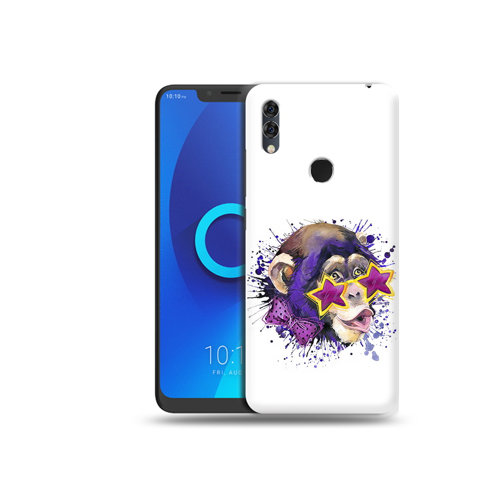 

Чехол MyPads Tocco для Alcatel 5V обезьяна в очках, Прозрачный, Tocco
