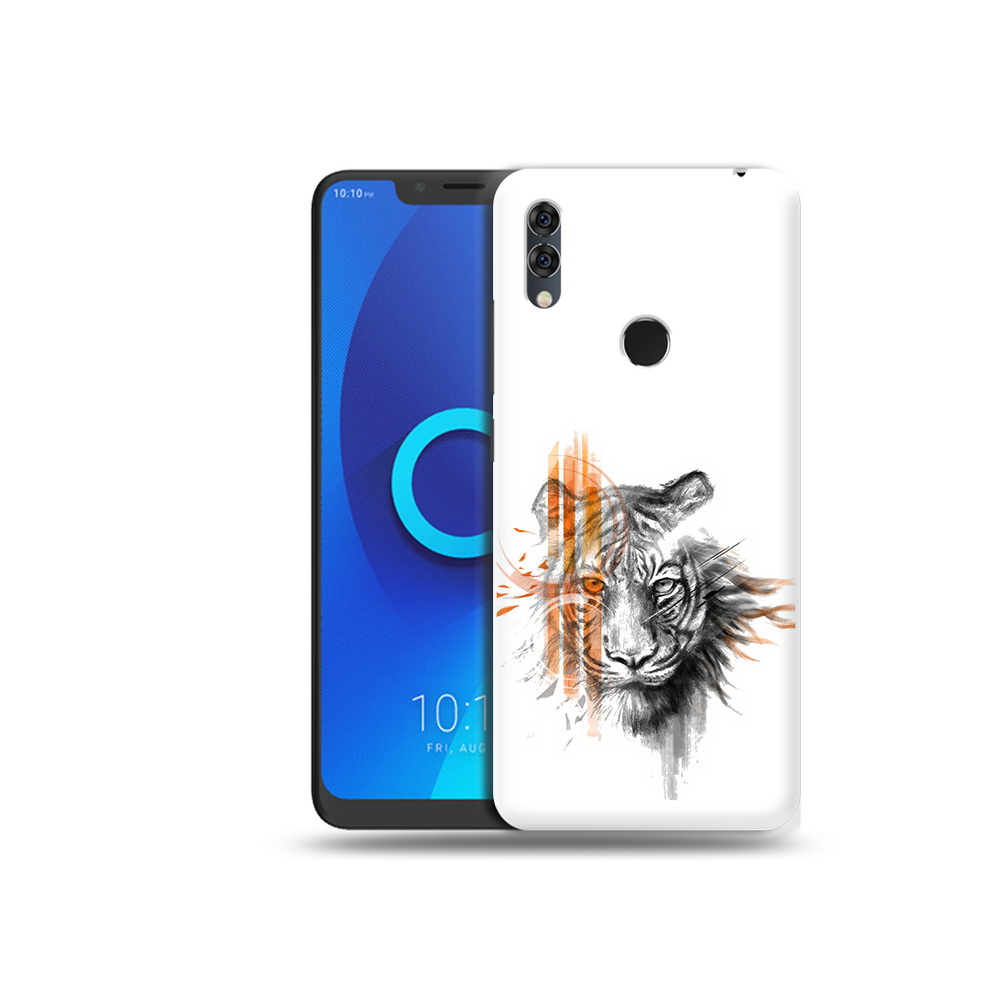 

Чехол MyPads Tocco для Alcatel 5V огненный тигр, Прозрачный, Tocco