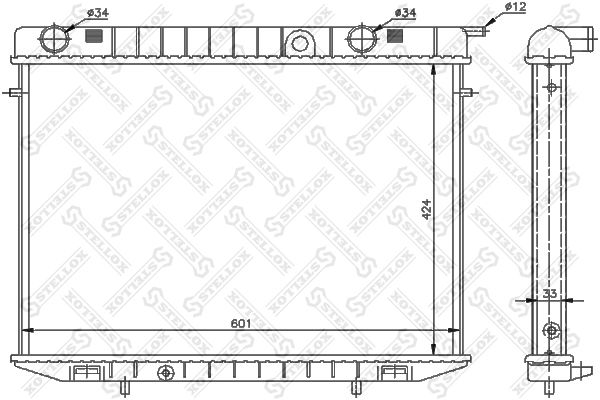 

10-25141-Sx Радиатор Системы Охлаждения Opel Frontera 2.0/2.4 91-95