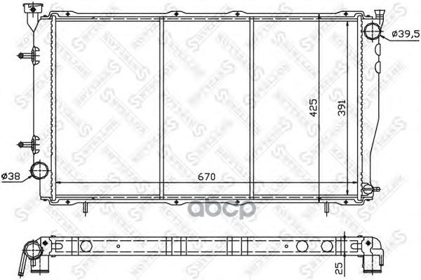 

10-25382-Sx Радиатор Системы Охлаждения Акпп Subaru Legacy 2.5 97-98