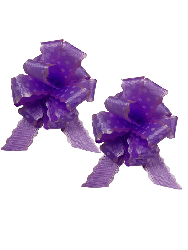 

Бант-шар MC-Basir подарочный цветной с рисунком Горох фиолетовый 2 штуки, БАС_МС-3850