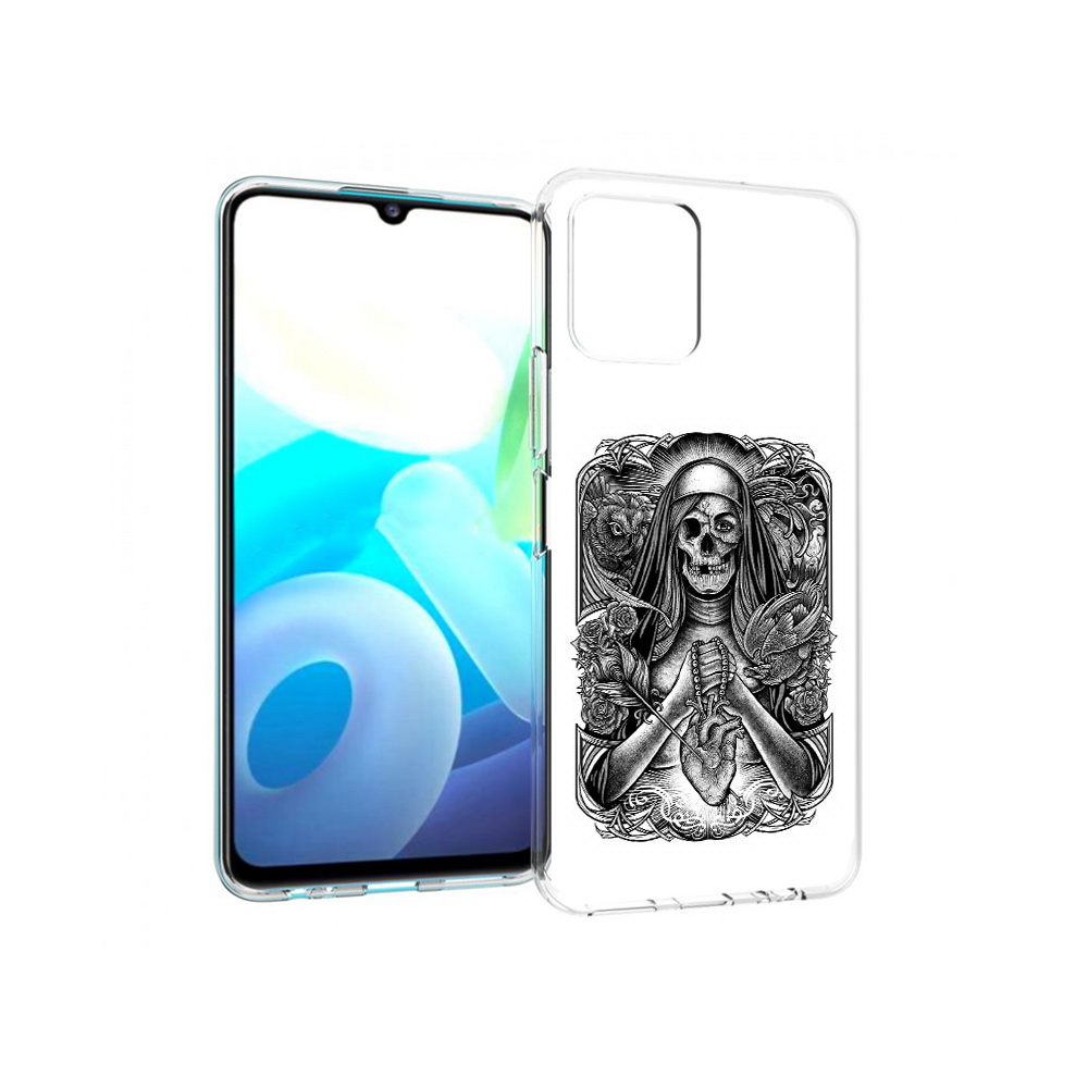 

Чехол MyPads Tocco для Vivo Y15s скелет с сердцем (PT224456.390.603), Прозрачный, Tocco