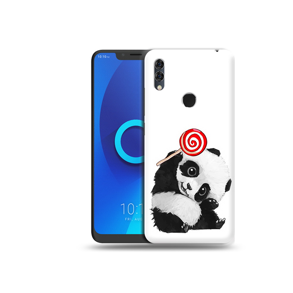 

Чехол MyPads Tocco для Alcatel 5V панда с леденцом, Прозрачный, Tocco