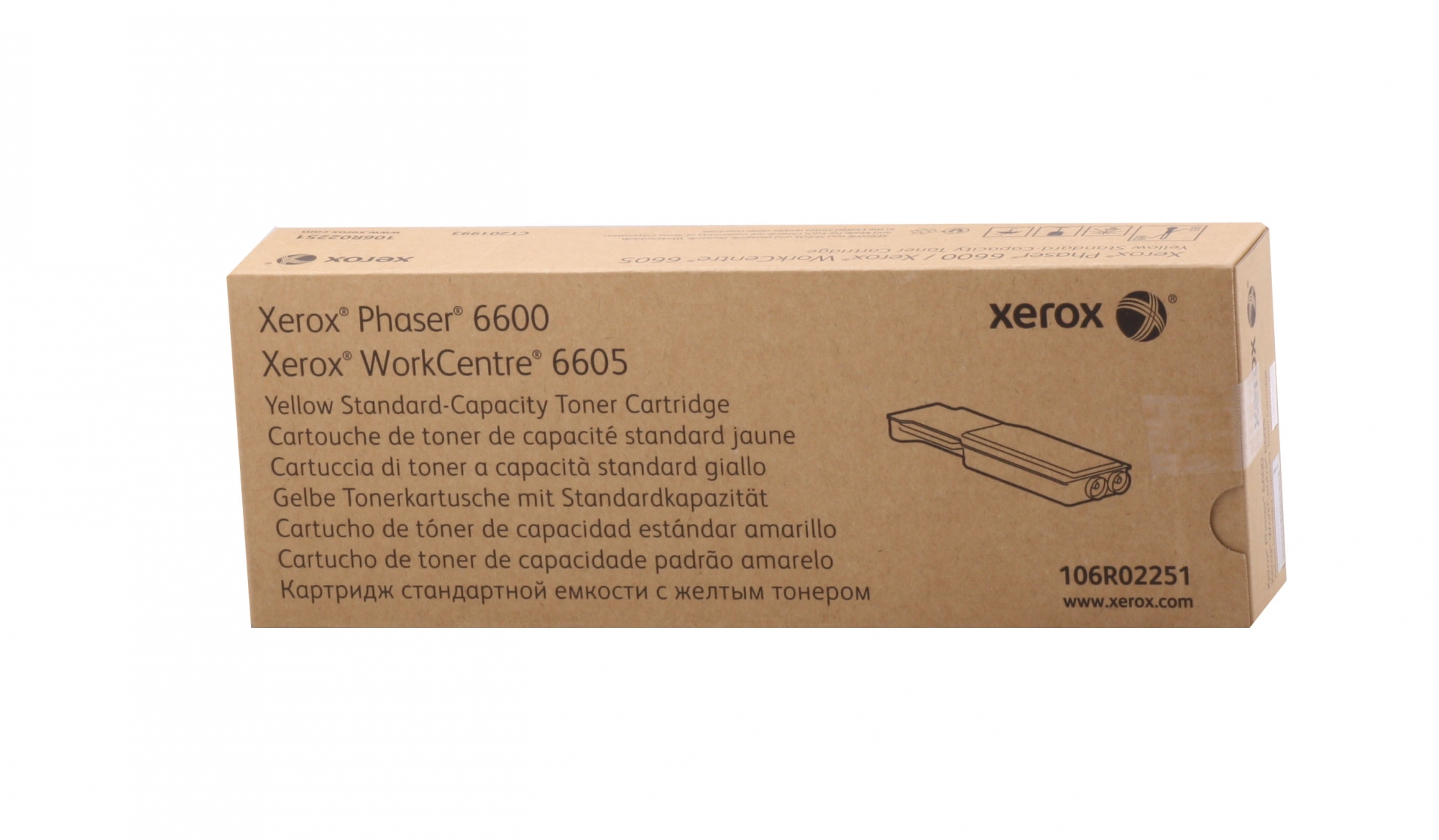 Картридж для лазерного принтера Xerox 106R02251, желтый, оригинал
