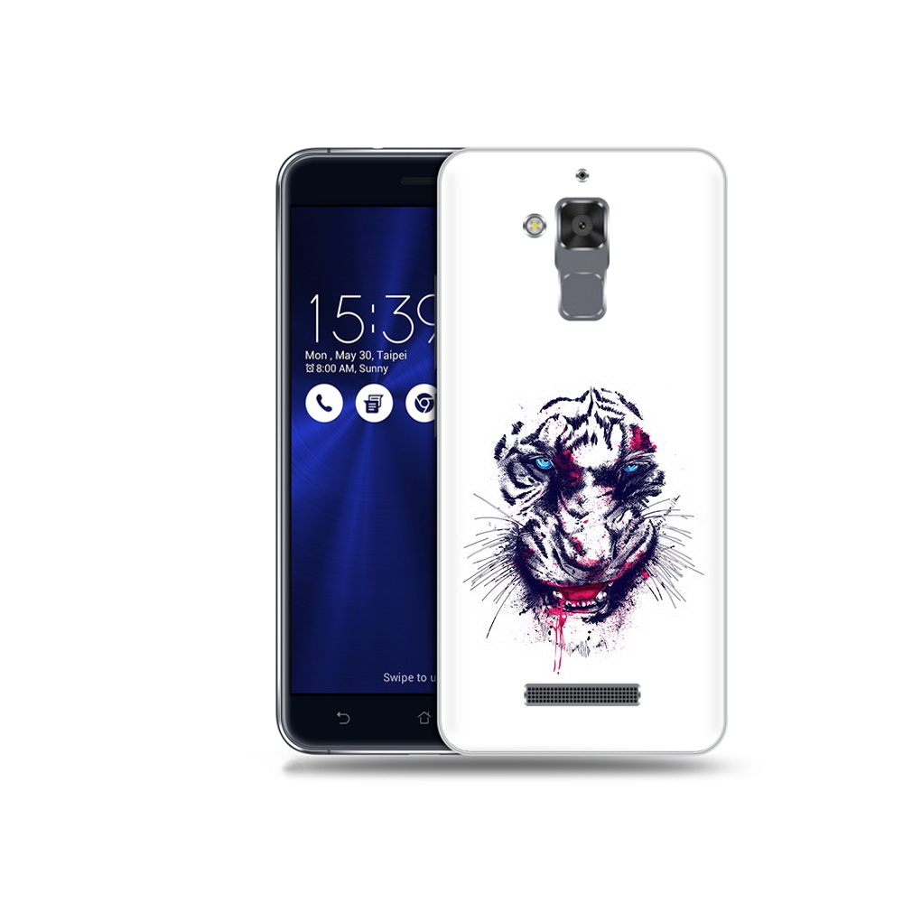 

Чехол MyPads Tocco для Asus ZenFone 3 Max (ZC520TL) безумный тигр, Прозрачный, Tocco